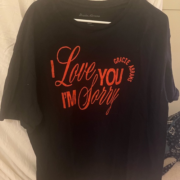 Black Graphic T-Shirt with Red Text - Picture 2 of 3